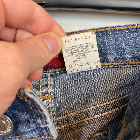 Levi's Jeans Women's 30x31 Blue Medium Wash USA VTG 518 Superlow Boot cut - Picture 12 of 16
